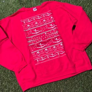 Men’s Ugly Christmas Sweatshirt - Gymnastics Theme